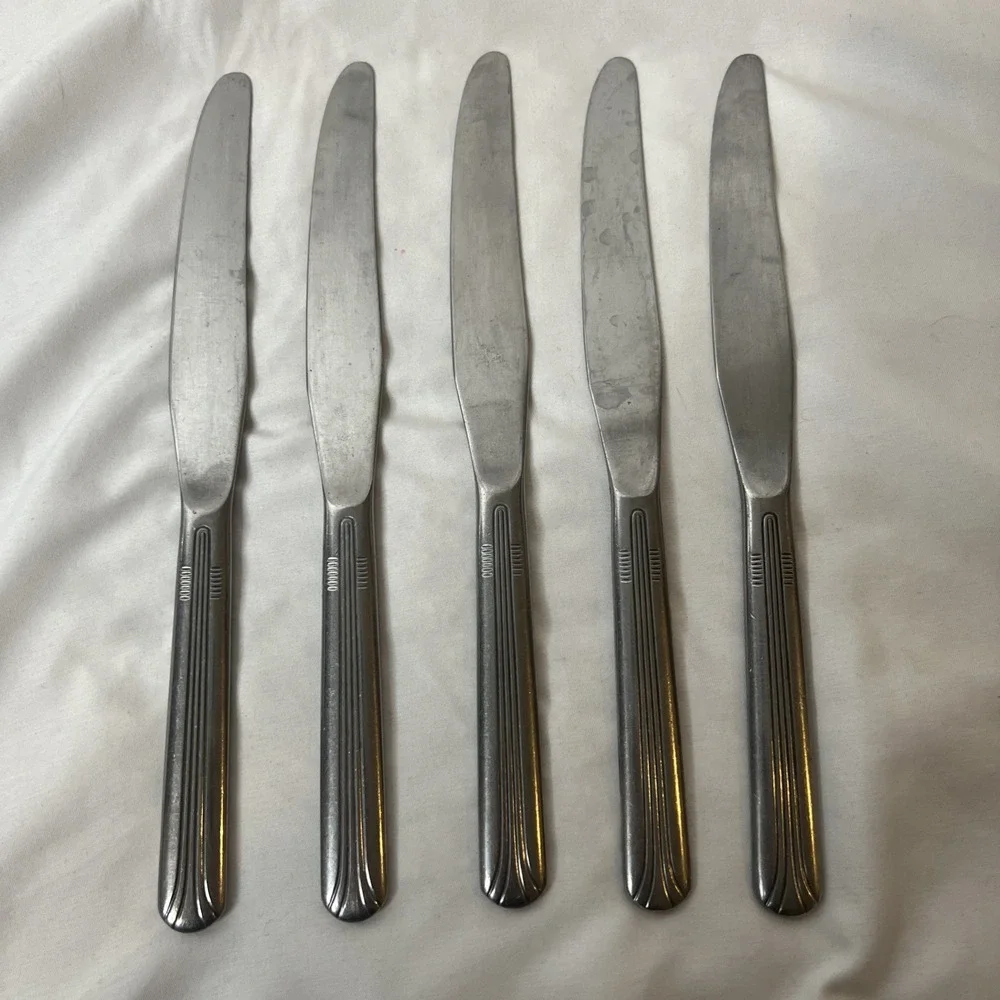 Silco‎ International Flatware Dinner Knives Set Of 5 Replacement Silverware